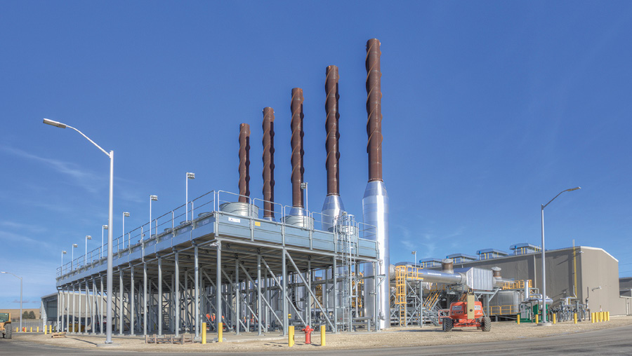 The Westside Energy Station can generate 47 MW of power for customers in and around Rochester. Photo courtesy: Boldt Corp.