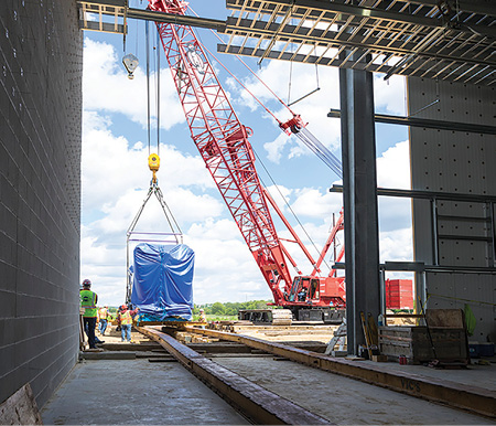 Design engineering of the Westside Energy Station began in spring of 2016 and construction began that fall. The $62.6 million facility was fully operational in early 2018. Photo courtesy: Boldt Corp.